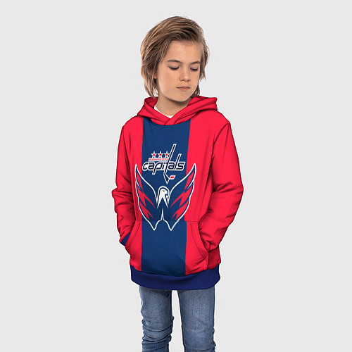 Детская толстовка Вашингтон КэпиталзWashington Capitals / 3D-Синий – фото 3