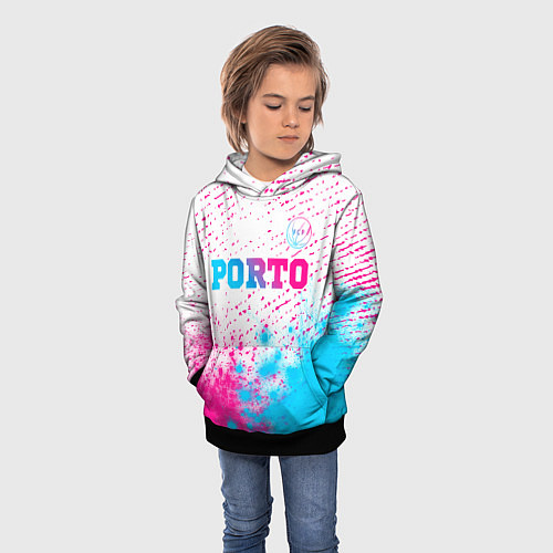 Детская толстовка Porto Neon Gradient / 3D-Черный – фото 3