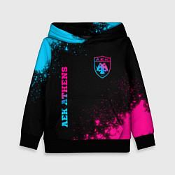 Толстовка-худи детская AEK Athens - Neon Gradient, цвет: 3D-черный