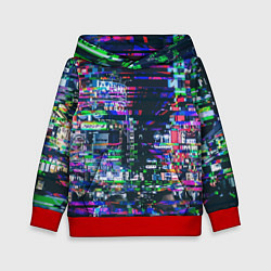 Детская толстовка Ночной город - glitch
