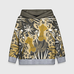 Детская толстовка Жирафы в тропиках