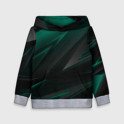 Детская толстовка Бирюзовый черный фон