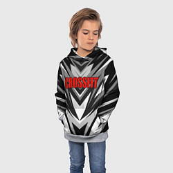 Толстовка-худи детская КРОССФИТ - СЕРАЯ АБСТРАКЦИЯ, цвет: 3D-меланж — фото 2