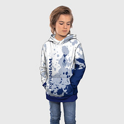 Толстовка-худи детская Tottenham hotspur Брызги красок, цвет: 3D-синий — фото 2