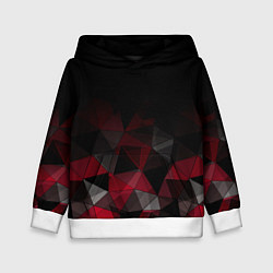 Детская толстовка Черно-красный геометрический