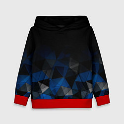 Детская толстовка Черно-синий геометрический