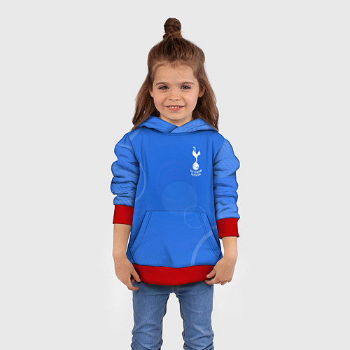 Детская толстовка Tottenham hotspur Голубая абстракция / 3D-Красный – фото 4