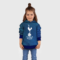 Толстовка-худи детская Tottenham hotspur Соты абстракция, цвет: 3D-синий — фото 2