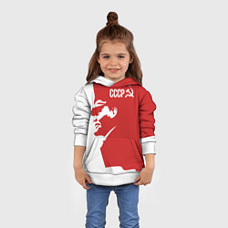 Толстовка-худи детская СССР Владимир Ильич Ленин, цвет: 3D-белый — фото 2