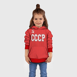 Толстовка-худи детская Союз Советских Социалистических Республик, цвет: 3D-красный — фото 2