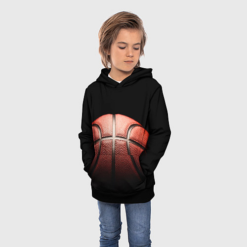 Детская толстовка Basketball ball / 3D-Черный – фото 3