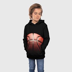 Толстовка-худи детская Basketball ball, цвет: 3D-черный — фото 2