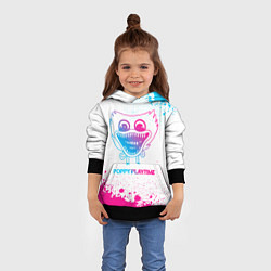 Толстовка-худи детская Poppy Playtime neon gradient style, цвет: 3D-черный — фото 2