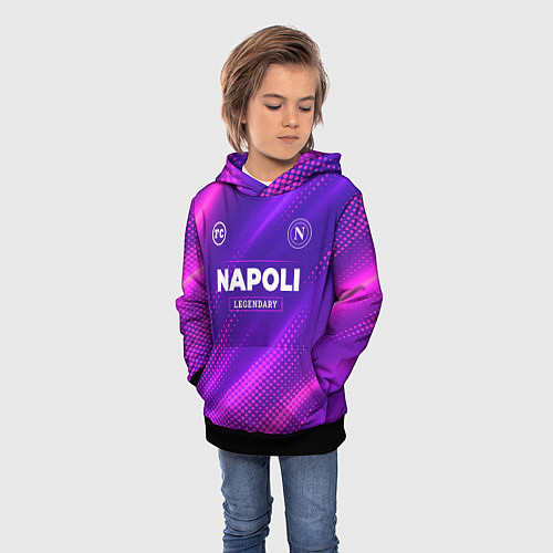 Детская толстовка Napoli legendary sport grunge / 3D-Черный – фото 3