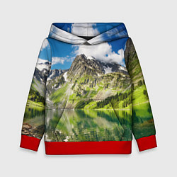 Детская толстовка Живописное горное озеро