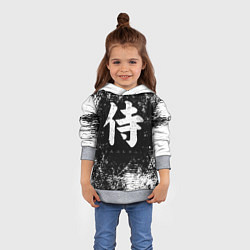 Толстовка-худи детская Иероглиф samurai, цвет: 3D-меланж — фото 2