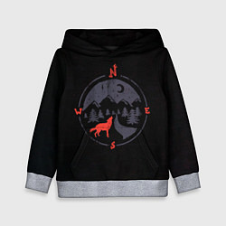 Толстовка-худи детская Зов Севера, цвет: 3D-меланж