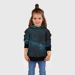 Толстовка-худи детская Космическая туча, цвет: 3D-черный — фото 2