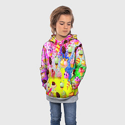 Толстовка-худи детская Вкусные Мороженки, цвет: 3D-меланж — фото 2