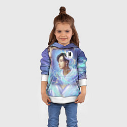 Толстовка-худи детская BTS JK, цвет: 3D-белый — фото 2
