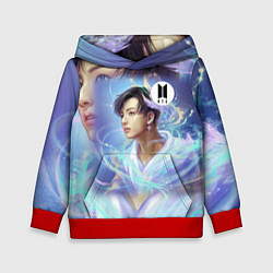 Толстовка-худи детская BTS JK, цвет: 3D-красный