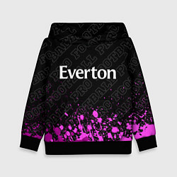 Толстовка-худи детская Everton pro football: символ сверху, цвет: 3D-черный