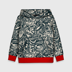 Толстовка-худи детская Винтажные flash tatoo, цвет: 3D-красный