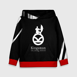 Толстовка-худи детская Kingsman logo, цвет: 3D-красный