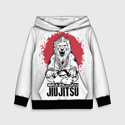 Толстовка-худи детская Jiu Jitsu red sun, цвет: 3D-черный