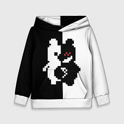 Толстовка-худи детская Monokuma pixel, цвет: 3D-белый