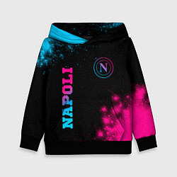 Толстовка-худи детская Napoli - neon gradient: надпись, символ, цвет: 3D-черный