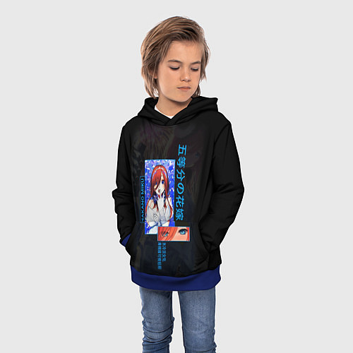 Детская толстовка Мику Накано - Пять невест / 3D-Синий – фото 3