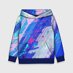 Толстовка-худи детская Машина в градиенте, цвет: 3D-синий