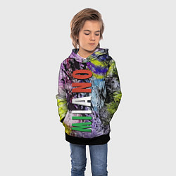 Толстовка-худи детская Avant-garde color texture - Milano, цвет: 3D-черный — фото 2