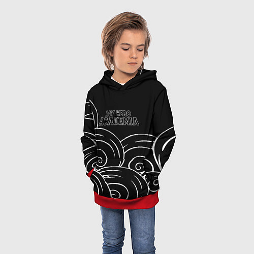 Детская толстовка Моя геройская академия - абстракция / 3D-Красный – фото 3