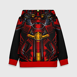 Толстовка-худи детская Костюм железного красного робота, цвет: 3D-красный