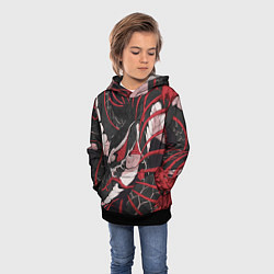 Толстовка-худи детская Японская змея уроборос, цвет: 3D-черный — фото 2