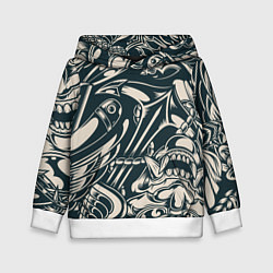 Детская толстовка Японская тату текстура