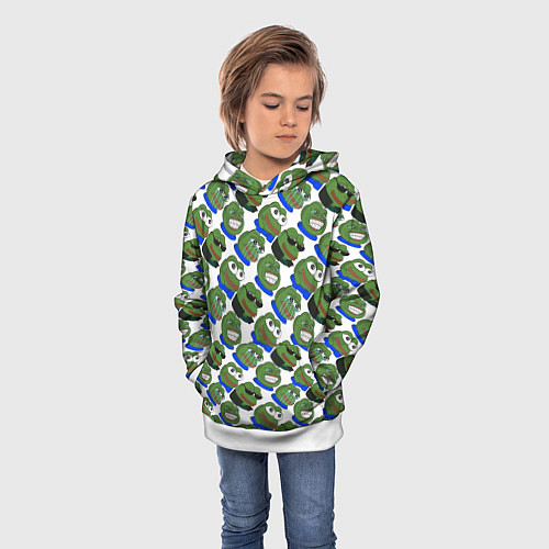 Детская толстовка Эмоции Пепе / 3D-Белый – фото 3