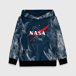 Толстовка-худи детская Nasa пламя, цвет: 3D-черный