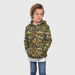 Толстовка-худи детская Футбольные бутсы и кубок, цвет: 3D-белый — фото 2