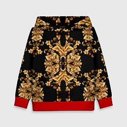 Детская толстовка Золотая гжель модные цветы