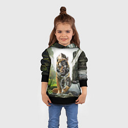 Толстовка-худи детская Кибернетический тигр, цвет: 3D-черный — фото 2