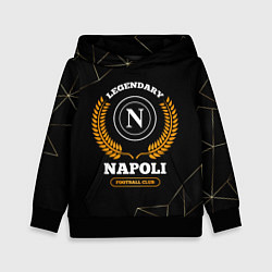 Толстовка-худи детская Лого Napoli и надпись legendary football club на т, цвет: 3D-черный