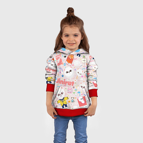 Детская толстовка Skzoo Jinniret pattern cartoon avatar / 3D-Красный – фото 4