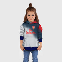 Толстовка-худи детская Arsenal logo абстракция, цвет: 3D-синий — фото 2