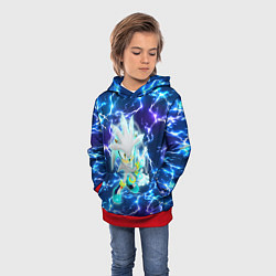 Толстовка-худи детская Ёж Сильвер, цвет: 3D-красный — фото 2