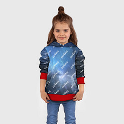 Толстовка-худи детская The Expanse pattern, цвет: 3D-красный — фото 2