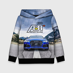 Толстовка-худи детская Audi ABT - sportsline на трассе, цвет: 3D-черный