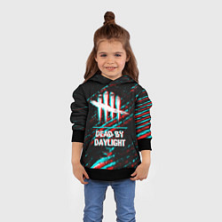 Толстовка-худи детская Dead by Daylight в стиле glitch и баги графики на, цвет: 3D-черный — фото 2